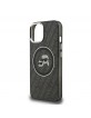Karl Lagerfeld iPhone 15 Case Repeated Logo MagSafe Black