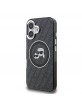 Karl Lagerfeld iPhone 16 Hülle Case Repeated Logo MagSafe Schwarz