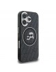 Karl Lagerfeld iPhone 16 Hülle Case Repeated Logo MagSafe Schwarz