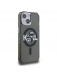Karl Lagerfeld iPhone 15 Hülle Case Glitter Sketch MagSafe Schwarz