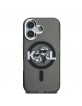 Karl Lagerfeld iPhone 16 Hülle Case Glitter Sketch MagSafe Schwarz