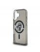 Karl Lagerfeld iPhone 16 Hülle Case Glitter Sketch MagSafe Schwarz