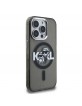 Karl Lagerfeld iPhone 15 Pro Max Hülle Case Glitter Sketch MagSafe Schwarz