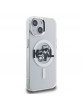 Karl Lagerfeld iPhone 15 Hülle Case Glitter Sketch MagSafe Clear