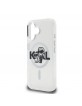 Karl Lagerfeld iPhone 16 Hülle Case Glitter Sketch MagSafe Clear
