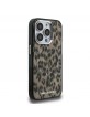 Karl Lagerfeld iPhone 15 Pro Hülle Case Leopard MagSafe Braun