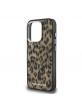 Karl Lagerfeld iPhone 15 Pro Hülle Case Leopard MagSafe Braun