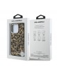 Karl Lagerfeld iPhone 15 Pro Hülle Case Leopard MagSafe Braun