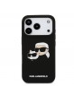 Karl Lagerfeld iPhone 17 Pro Case MagSafe Silicone Karl Choupette Heads Black
