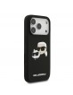 Karl Lagerfeld iPhone 17 Pro Case MagSafe Silicone Karl Choupette Heads Black