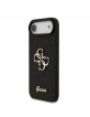 Guess iPhone 17 Air Case Fixed Glitter 4G Metal Logo Black