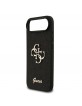 Guess iPhone 17 Air Case Fixed Glitter 4G Metal Logo Black