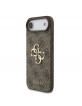 Guess iPhone 17 Air Hülle Case 4G Metal Logo Pearl Stap Braun