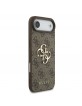 Guess iPhone 17 Air Hülle Case 4G Metal Logo Pearl Stap Braun