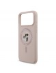 Karl Lagerfeld iPhone 17 Pro Max Hülle Case MagSafe Silikon Karl Choupette Rosa