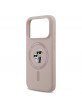 Karl Lagerfeld iPhone 17 Pro Case MagSafe Silicone Karl Choupette Pink