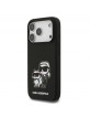 Karl Lagerfeld iPhone 17 Pro Hülle Case Silikon Karl Choupette Sketch MagSafe Schwarz