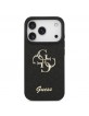 Guess iPhone 17 Pro Hülle Case Fixed Glitter 4G Metal Logo Schwarz