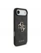 Guess iPhone 17 Air Hülle Case 4G Metal Logo Pearl Stap Schwarz