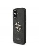 Guess iPhone 17 Hülle Case 4G Metal Logo Pearl Stap Schwarz