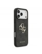 Guess iPhone 17 Pro Max Hülle Case 4G Metal Logo Pearl Stap Schwarz