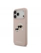 Karl Lagerfeld iPhone 17 Pro Max Hülle Case MagSafe Silikon Karl Choupette Heads Rosa
