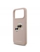 Karl Lagerfeld iPhone 17 Pro Max Hülle Case MagSafe Silikon Karl Choupette Heads Rosa