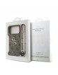 Guess iPhone 17 Pro Max Hülle Case 4G Metal Logo Pearl Stap Braun