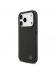Mercedes iPhone 17 Pro Echtlede Hülle MagSafe Case Large Lauer Leaves Black