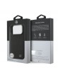 Mercedes iPhone 17 Pro Echtlede Hülle MagSafe Case Large Lauer Leaves Black