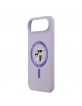 Karl Lagerfeld iPhone 17 Air Case Silicone Karl Choupette MagSafe Purple