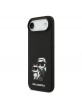 Karl Lagerfeld iPhone 17 Air Case Silicone Karl Choupette Sketch MagSafe Black