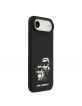 Karl Lagerfeld iPhone 17 Air Case Silicone Karl Choupette Sketch MagSafe Black