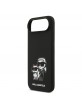 Karl Lagerfeld iPhone 17 Air Case Silicone Karl Choupette Sketch MagSafe Black