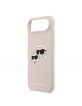 Karl Lagerfeld iPhone 17 Air Case Cse Silicone Double Heads MagSafe Pink