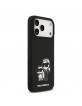 Karl Lagerfeld iPhone 17 Pro Max Hülle Case Silikon Karl Choupette Sketch MagSafe Schwarz