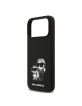 Karl Lagerfeld iPhone 17 Pro Max Hülle Case Silikon Karl Choupette Sketch MagSafe Schwarz