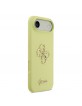 Guess iPhone 17 Air Hülle Case Silikon 4G Metal Logo Gelb
