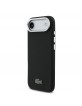 Lacoste iPhone 17 Air Hülle case Iconic Petit Pique Metal Logo MagSafe Schwarz