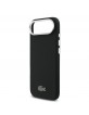 Lacoste iPhone 17 Air Hülle case Iconic Petit Pique Metal Logo MagSafe Schwarz