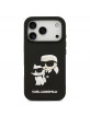 Karl Lagerfeld iPhone 17 Pro Case 3D Rubber Karl Choupette Black