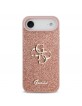 Guess iPhone 17 Air Case Fixed Glitter 4G Metal Logo Pink