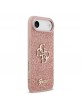 Guess iPhone 17 Air Case Fixed Glitter 4G Metal Logo Pink