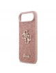 Guess iPhone 17 Air Case Fixed Glitter 4G Metal Logo Pink