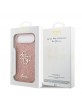 Guess iPhone 17 Air Case Fixed Glitter 4G Metal Logo Pink