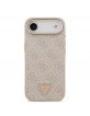 Guess iPhone 17 Air Hülle Case Strass 4G Gold Frame MagSafe Rosa