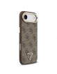Guess iPhone 17 Air Hülle Case Strass 4G Gold Frame MagSafe Braun