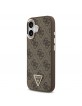 Guess iPhone 17 Hülle Case 4G Strass Gold Frame MagSafe Braun