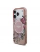 Guess iPhone 17 Pro Hülle Case MagSafe Flowers Strap Rosa Pink