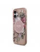 Guess iPhone 17 Hülle Case MagSafe Flowers Strap Rosa Pink